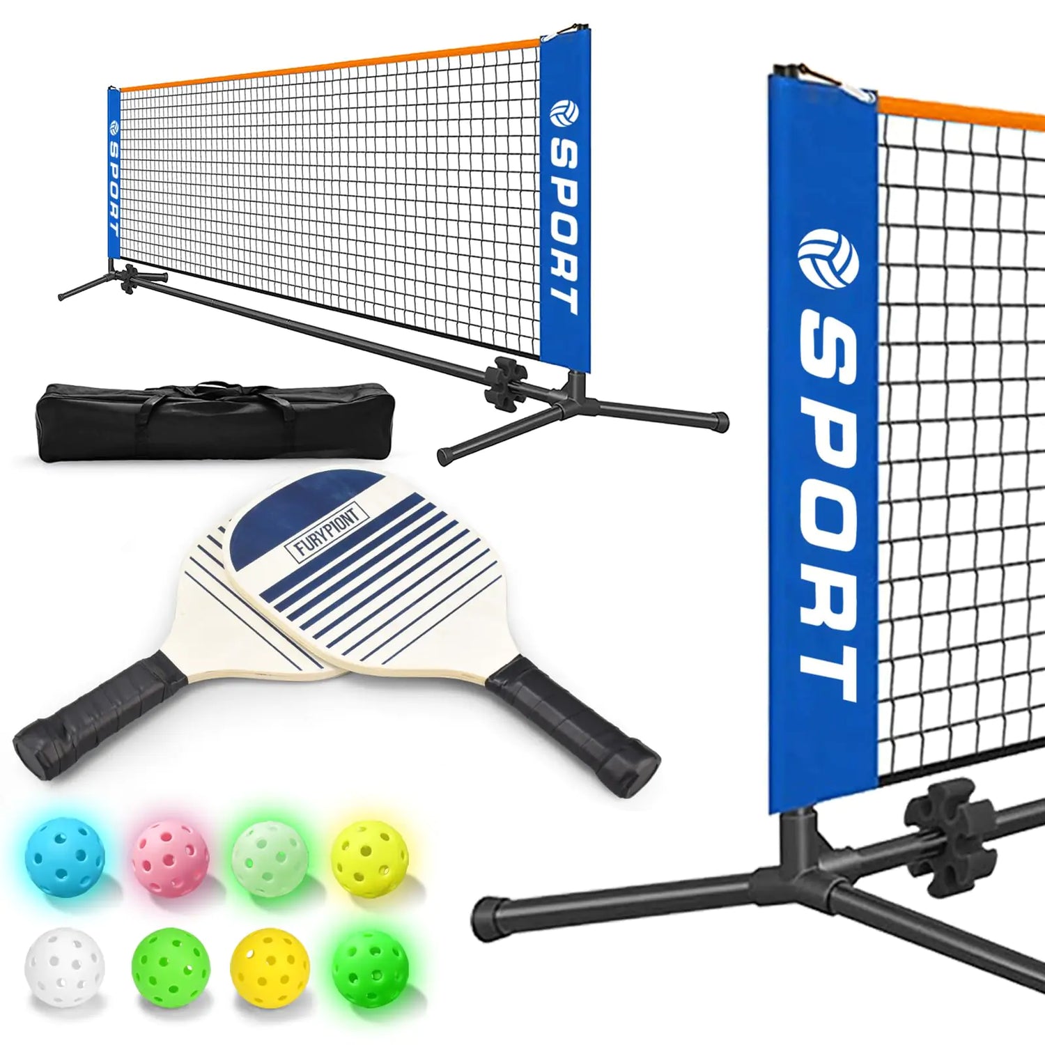 Furypoint Portable Pickleball Set | Pickleball Set | Pickleball-Do